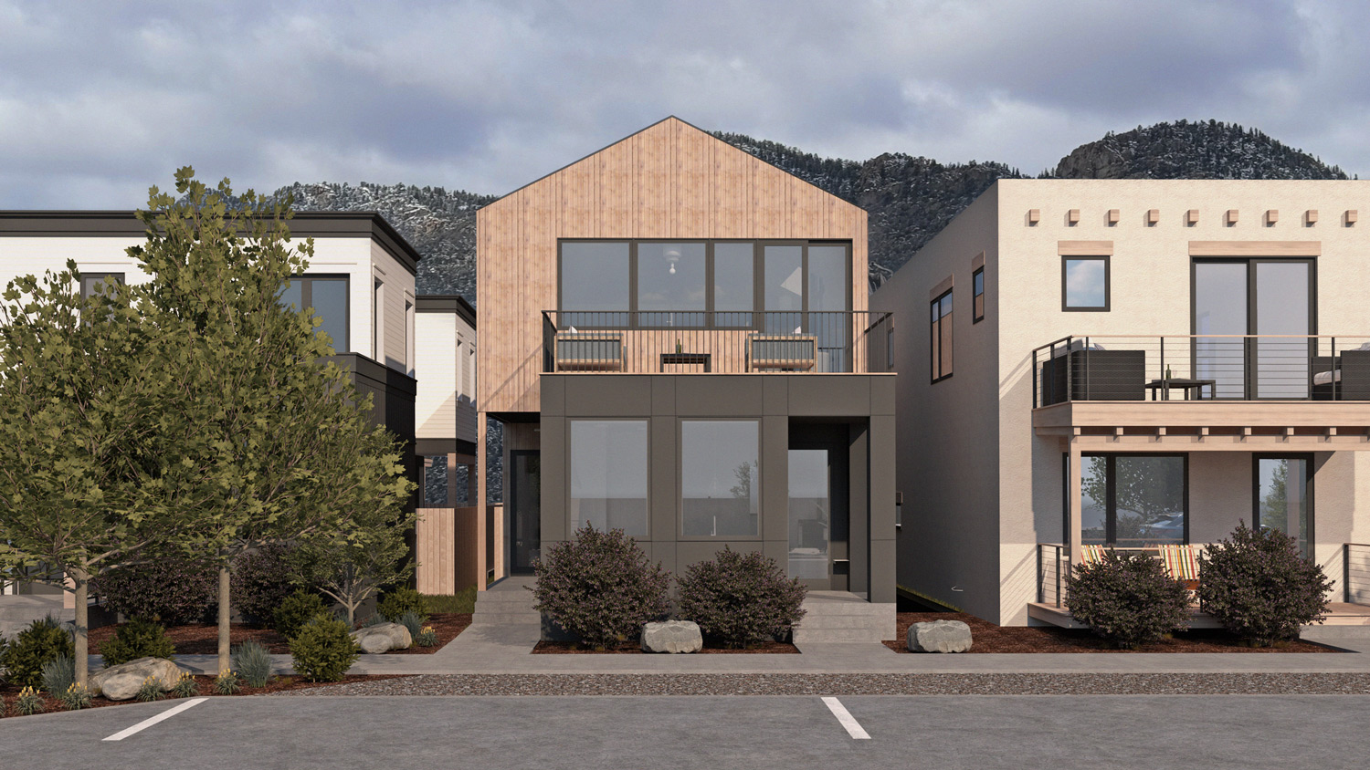 Condos at The Crossing development in Buena Vista, Colorado - Exterior of Bristlecone & Sage