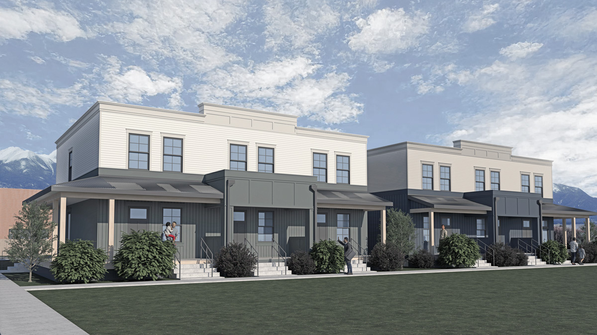 Crossing rendering exterior of homes